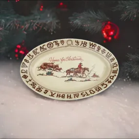 Branded Cowboy Christmas Western Oval Platter