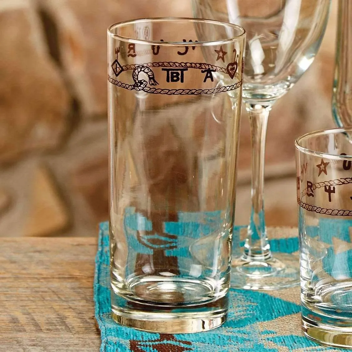 Branded Western Water Glasses