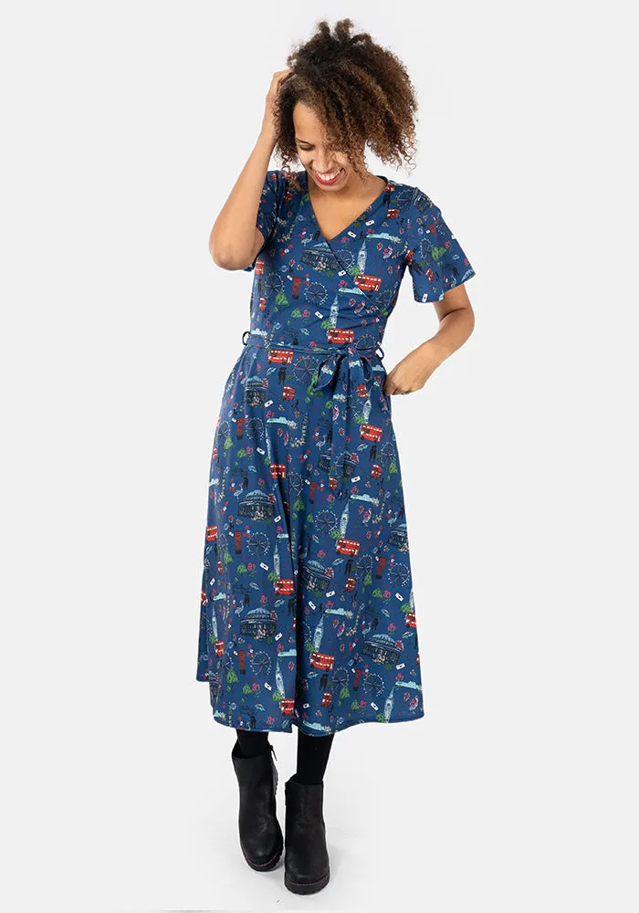 Bromley London Print Midi Dress