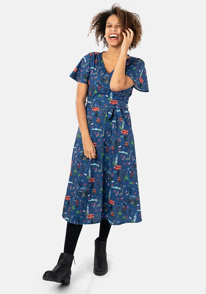 Bromley London Print Midi Dress