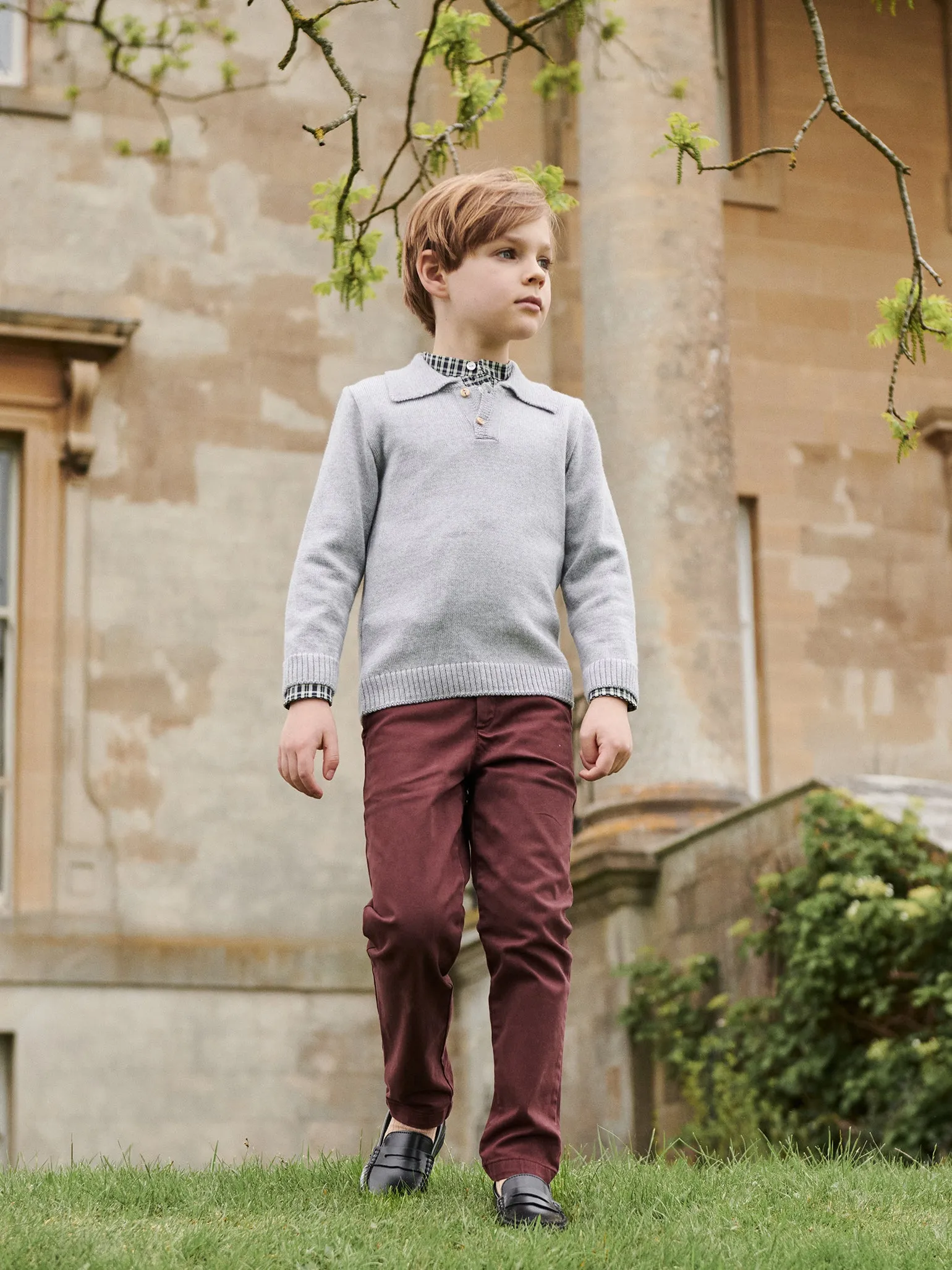 Burgundy Elio Boy Chinos