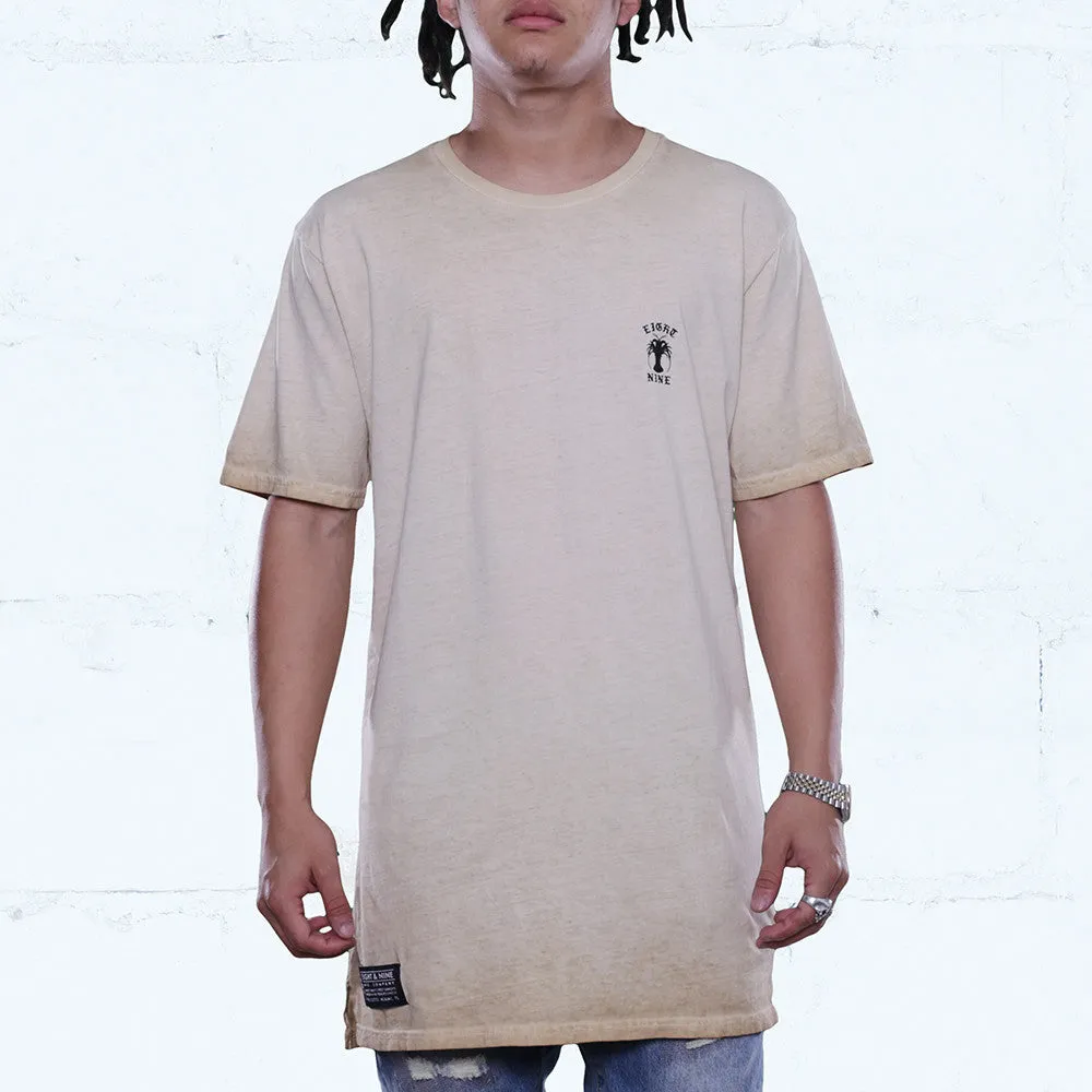 Burlap Antique Wash Elongated T Shirt