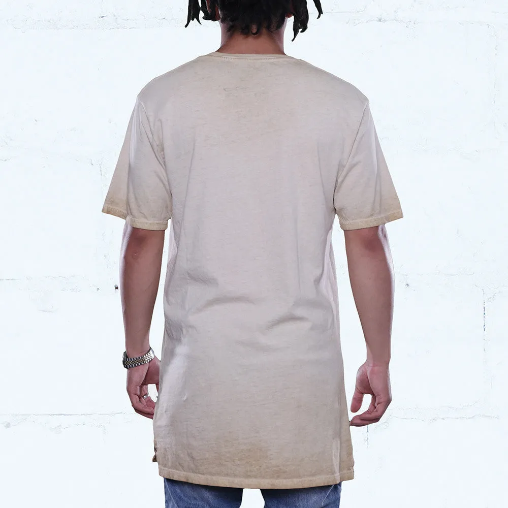 Burlap Antique Wash Elongated T Shirt