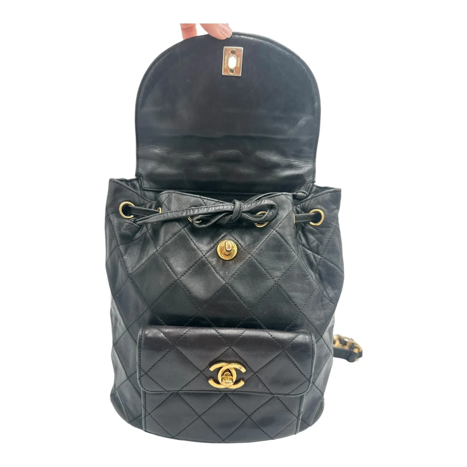 CHANEL Lambskin Quilted Duma Backpack