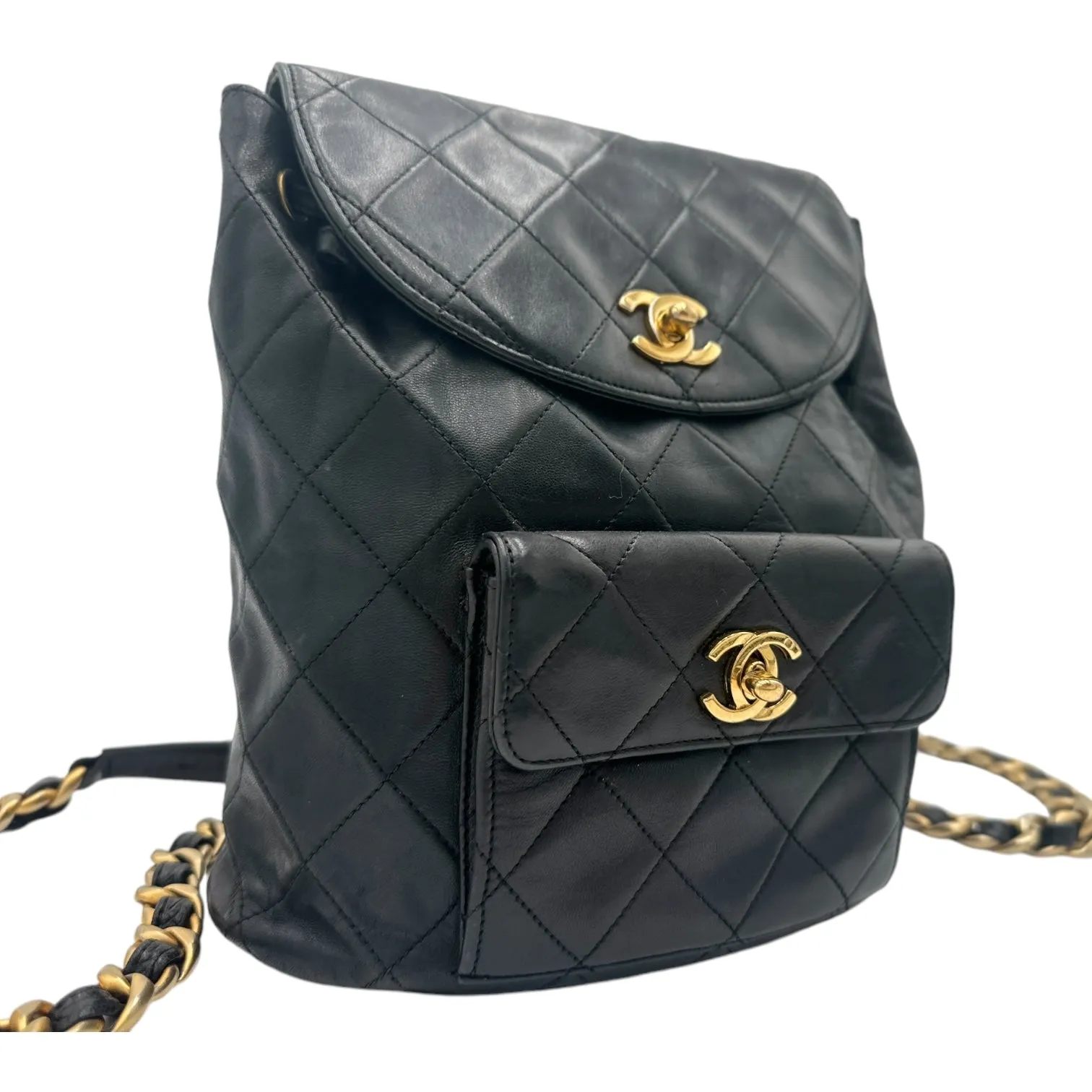 CHANEL Lambskin Quilted Duma Backpack