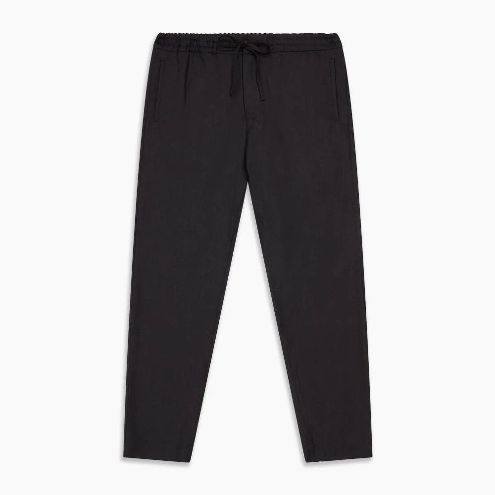 Charcoal Tailored Drawstring Trousers