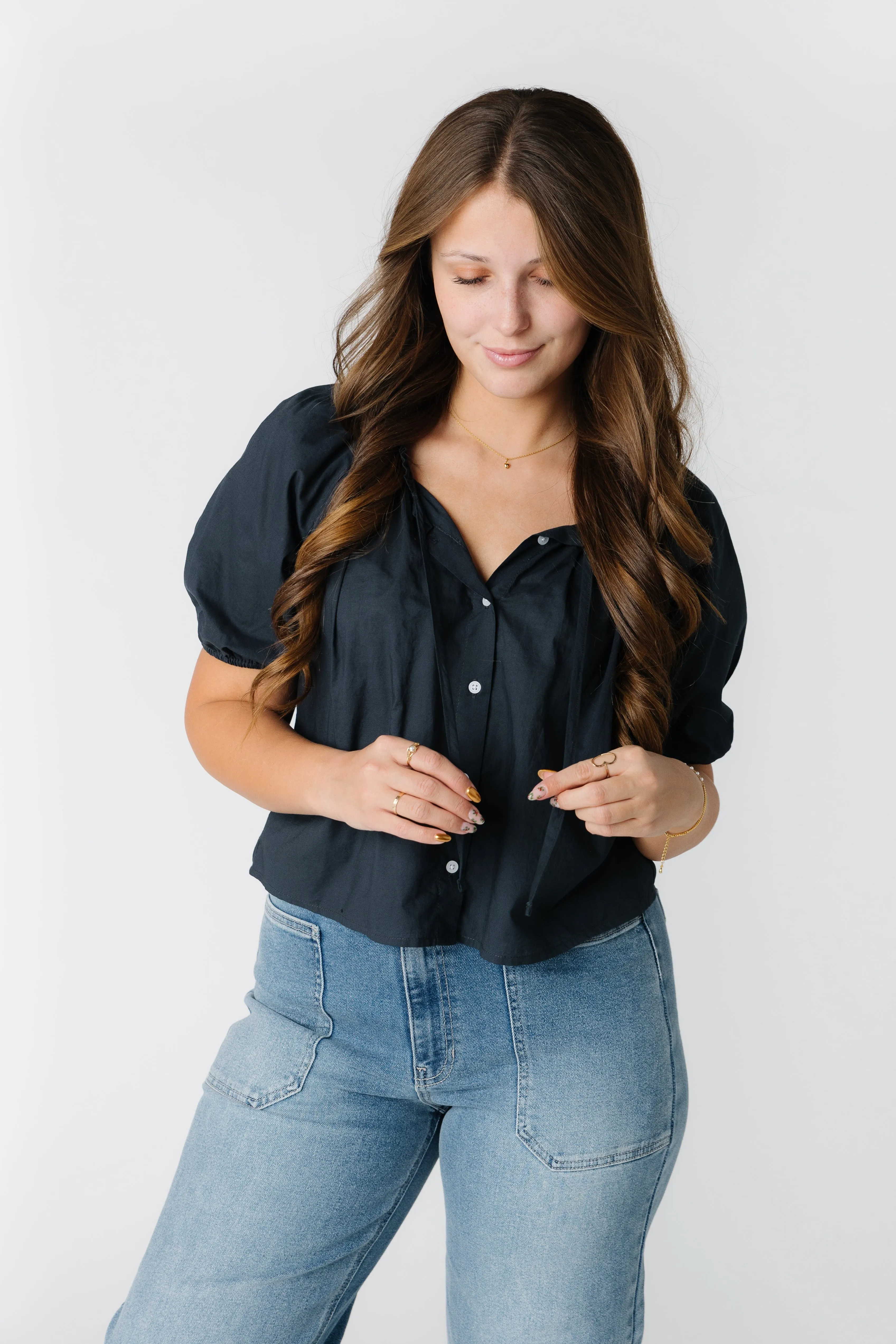 Citrus-Basics Button Down Top