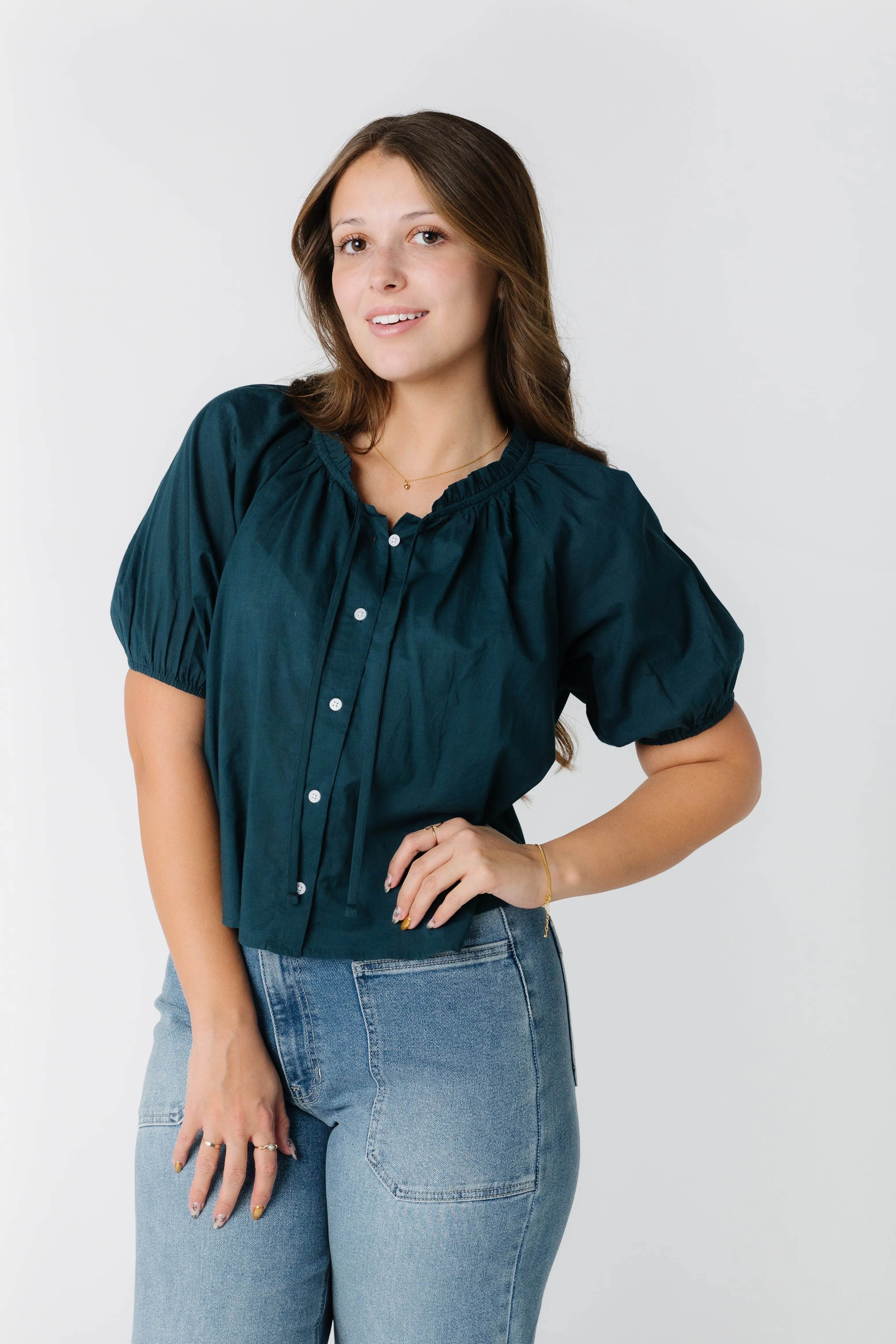 Citrus-Basics Button Down Top