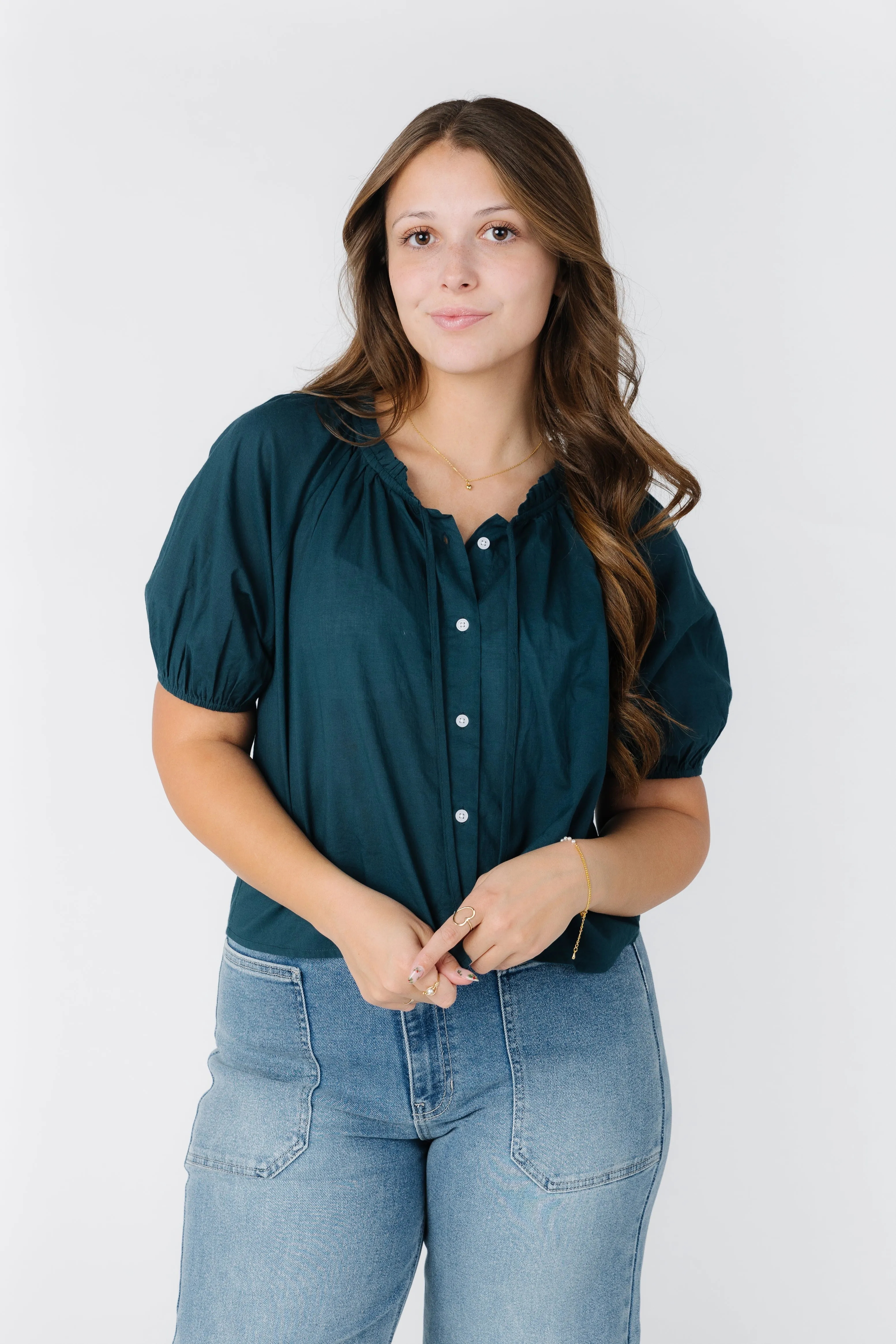 Citrus-Basics Button Down Top