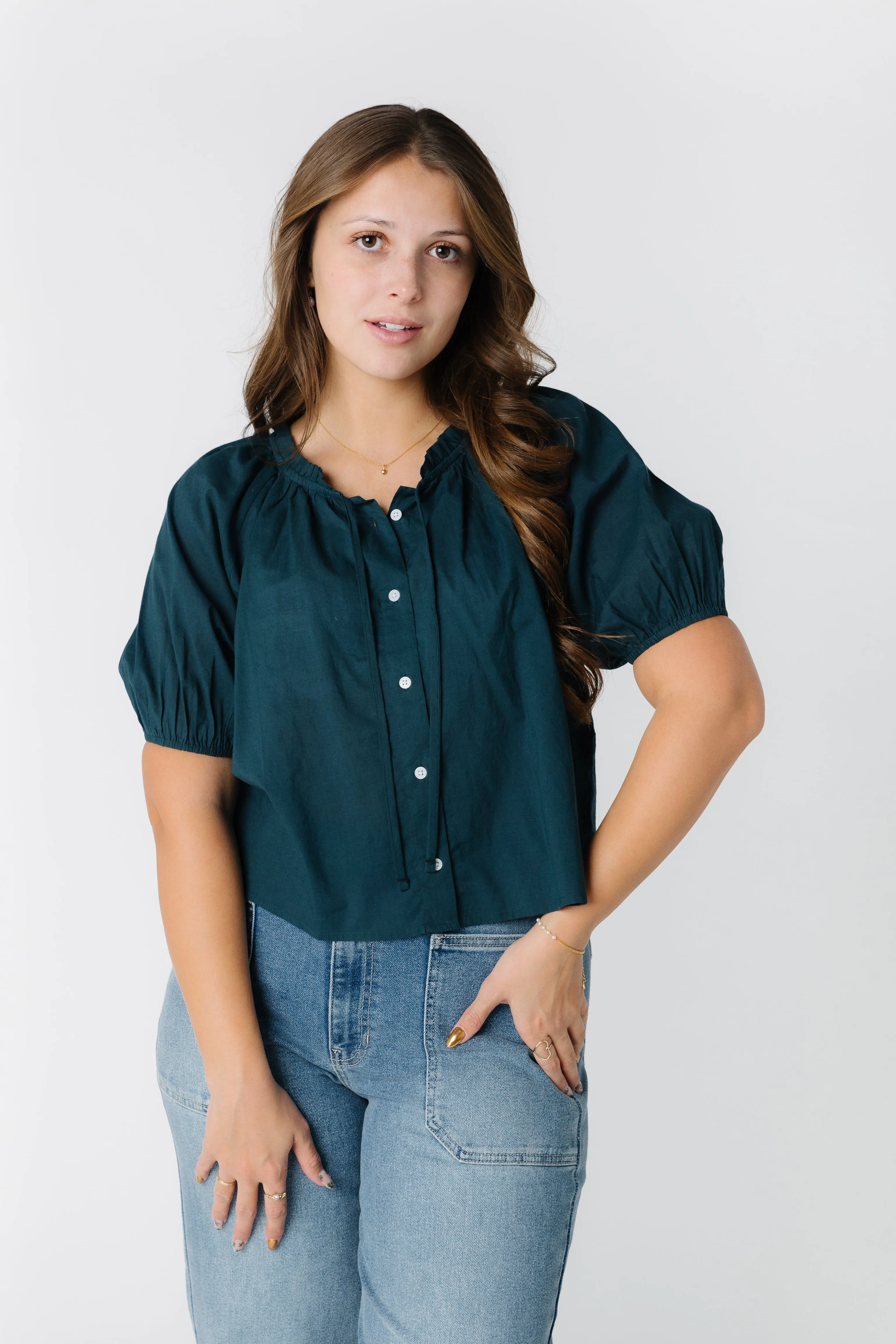 Citrus-Basics Button Down Top