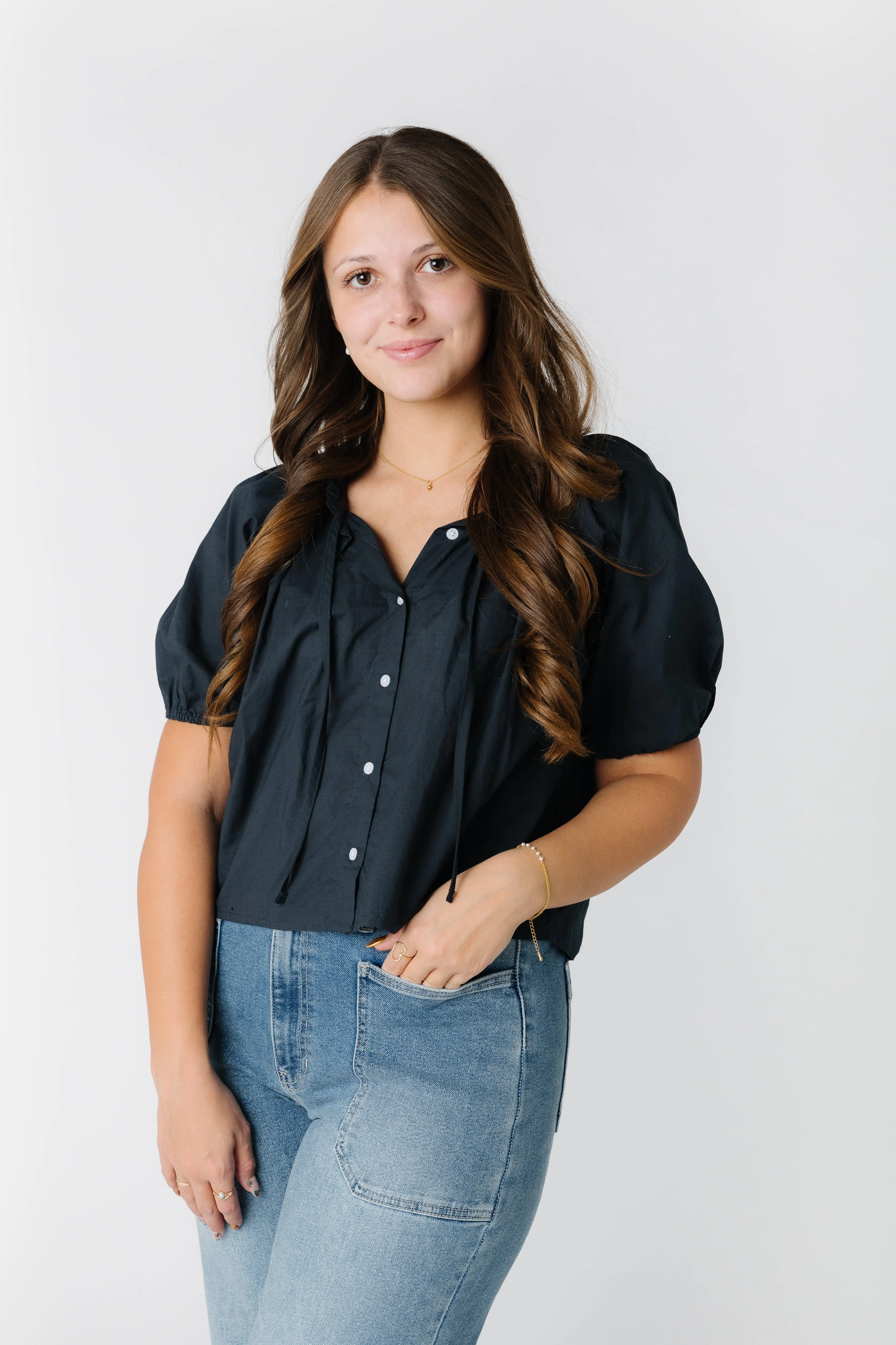 Citrus-Basics Button Down Top