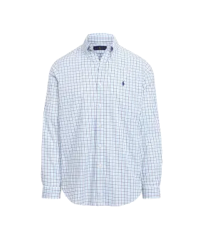 Classic Fit Checked Performance Shirt - Blue