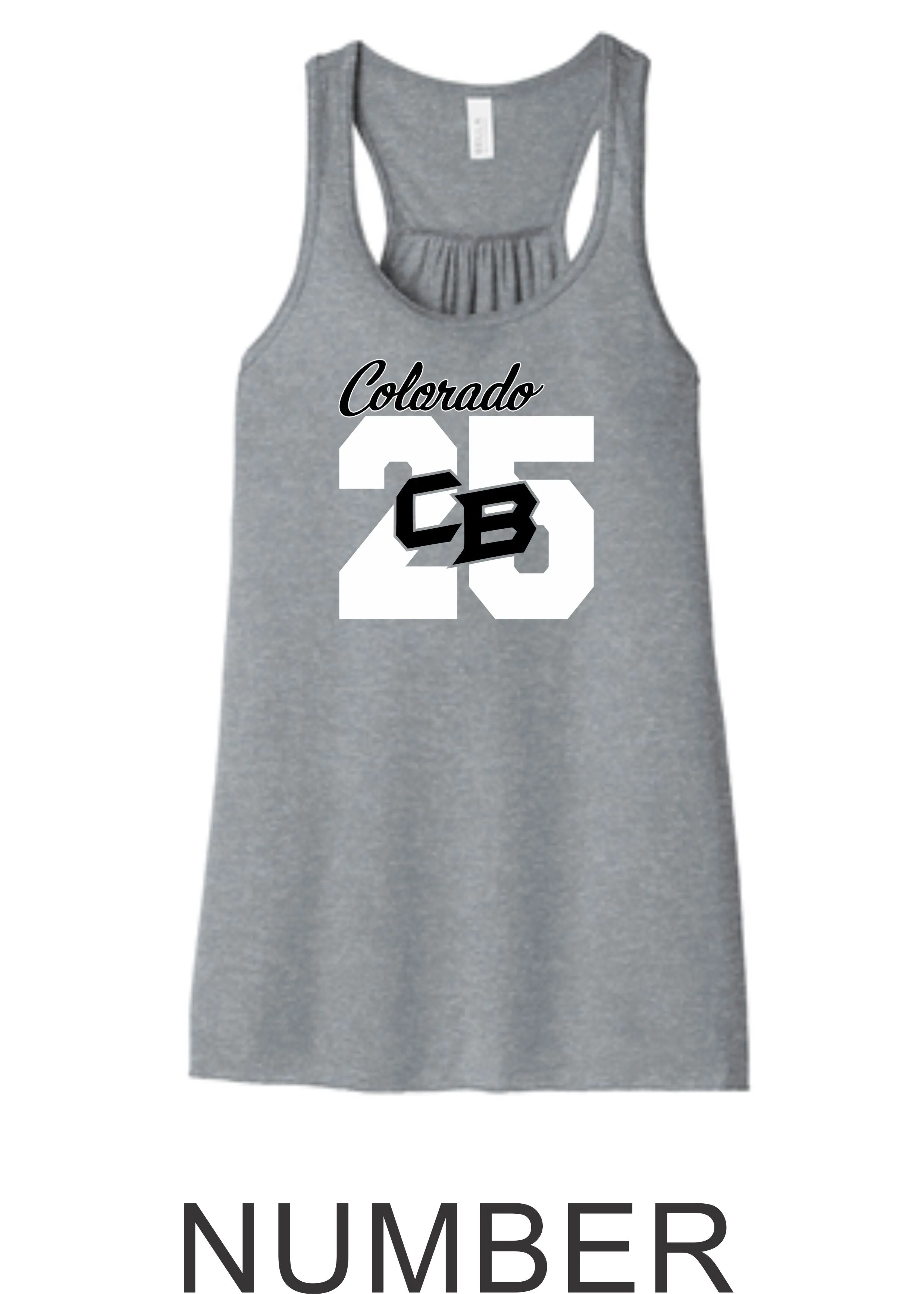 CO Baseball Ladies and Girls Flowy Tank- 7 designs- Matte or Glitter