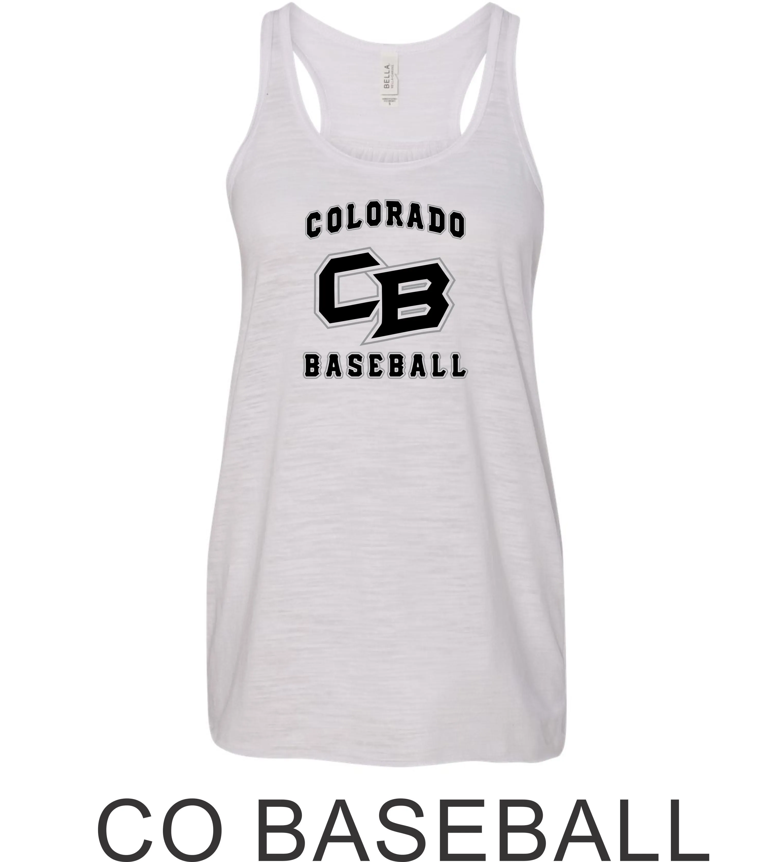 CO Baseball Ladies and Girls Flowy Tank- 7 designs- Matte or Glitter