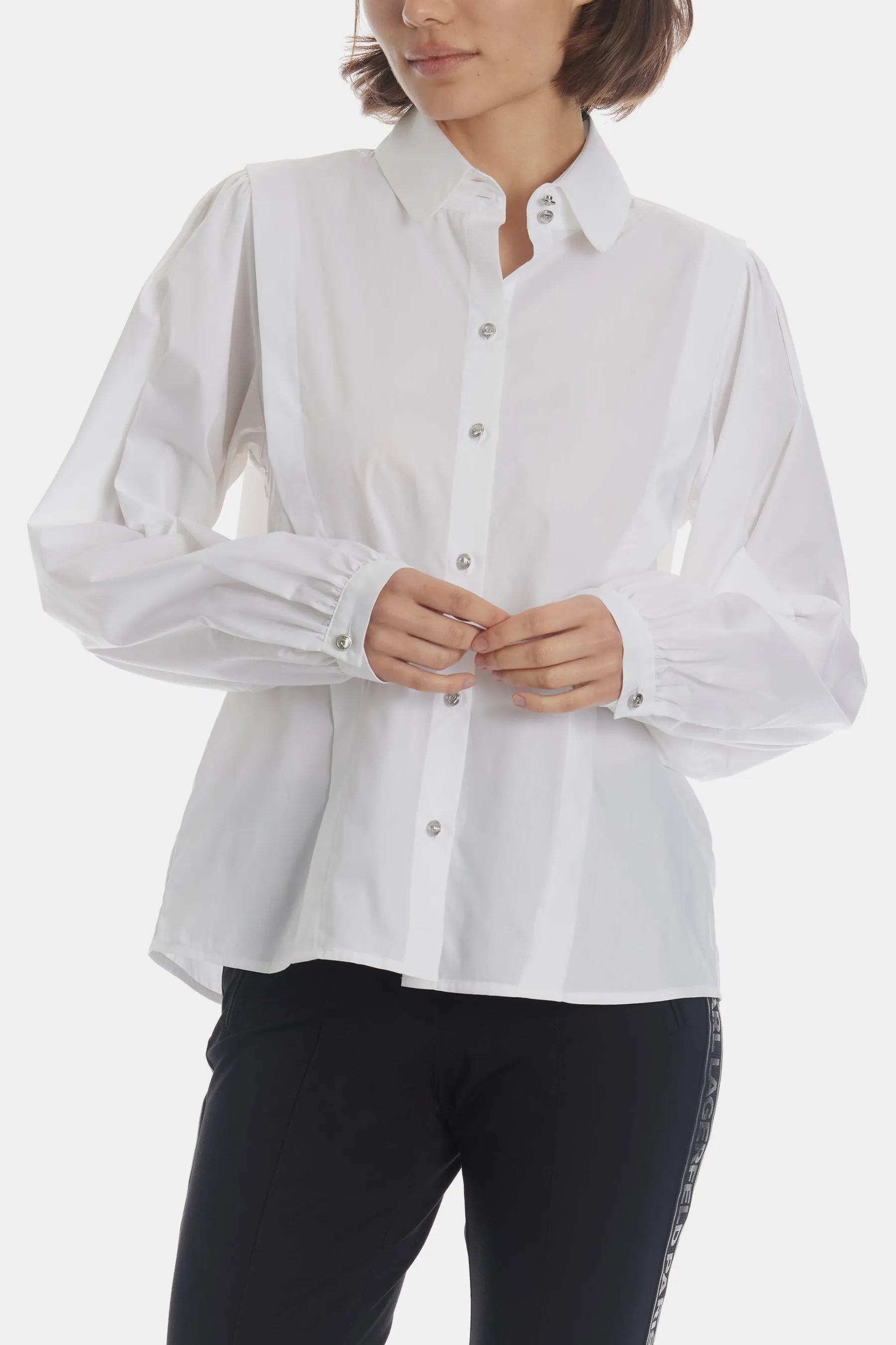 Contoured Button Up Shirt