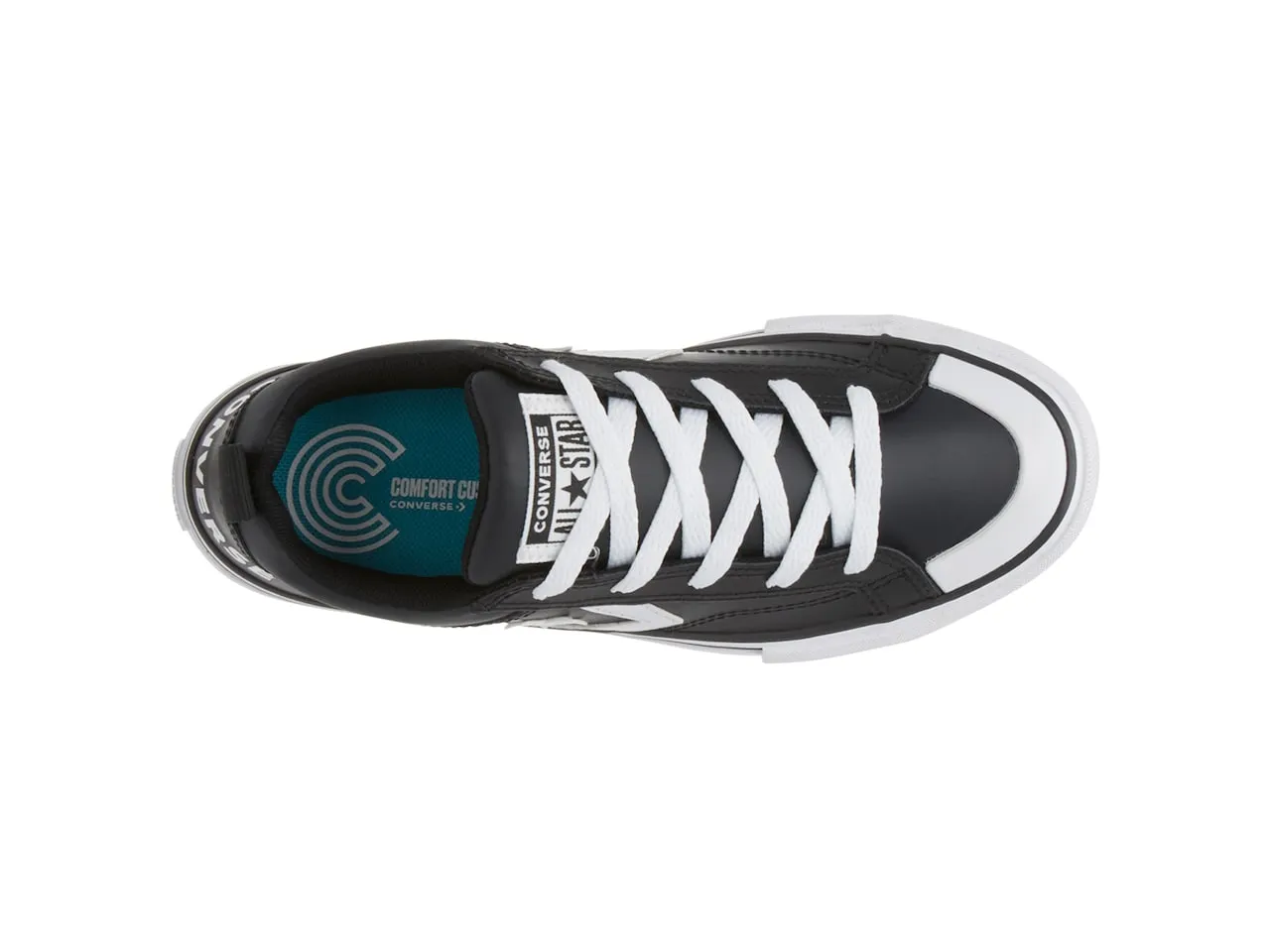 CONVERSE KID'S PRO BLAZE SIZE 4-7 BLACK/WHITE SHOES