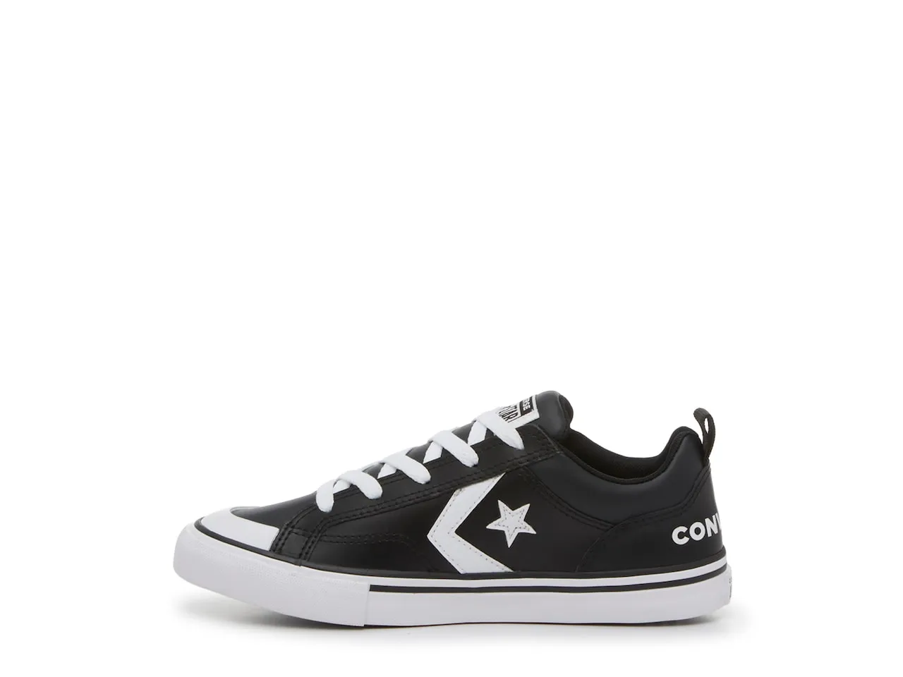 CONVERSE KID'S PRO BLAZE SIZE 4-7 BLACK/WHITE SHOES