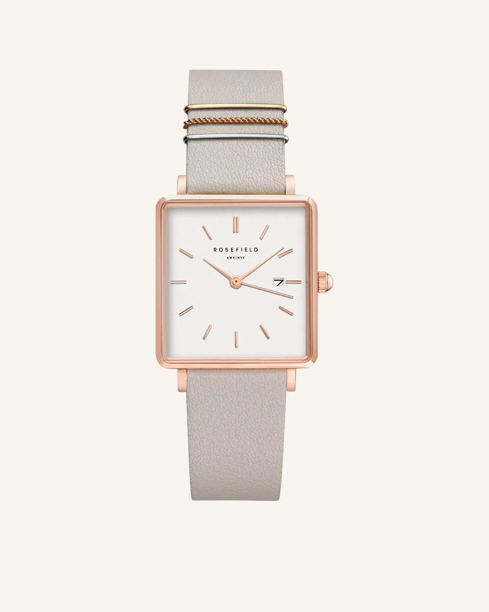 Cool Grey Rose gold Strap