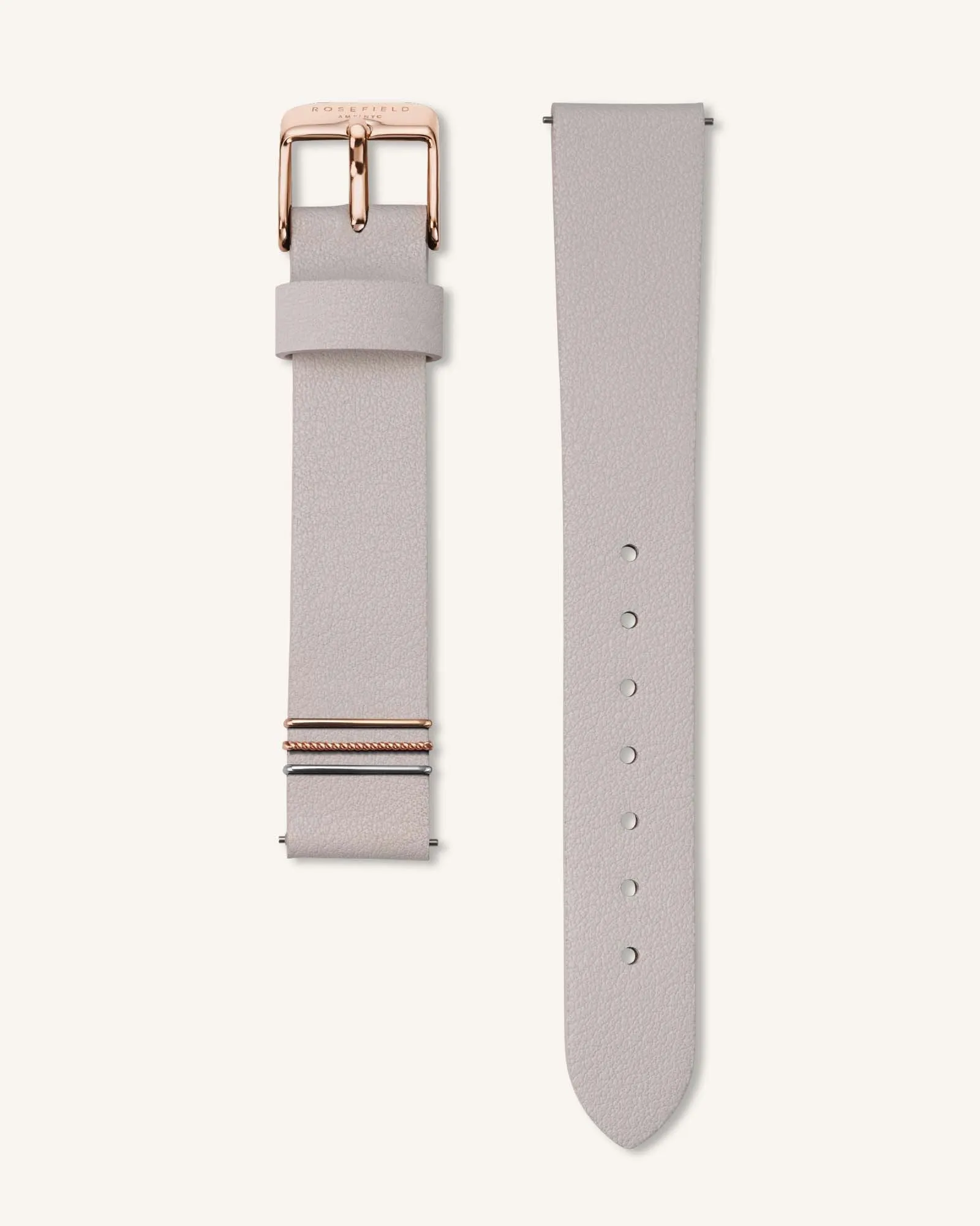 Cool Grey Rose gold Strap