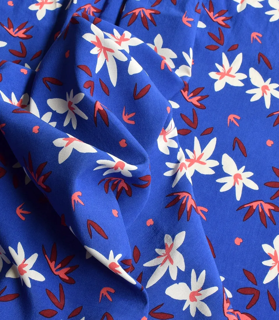 Cousette - Dahlia Blue Viscose Fabric