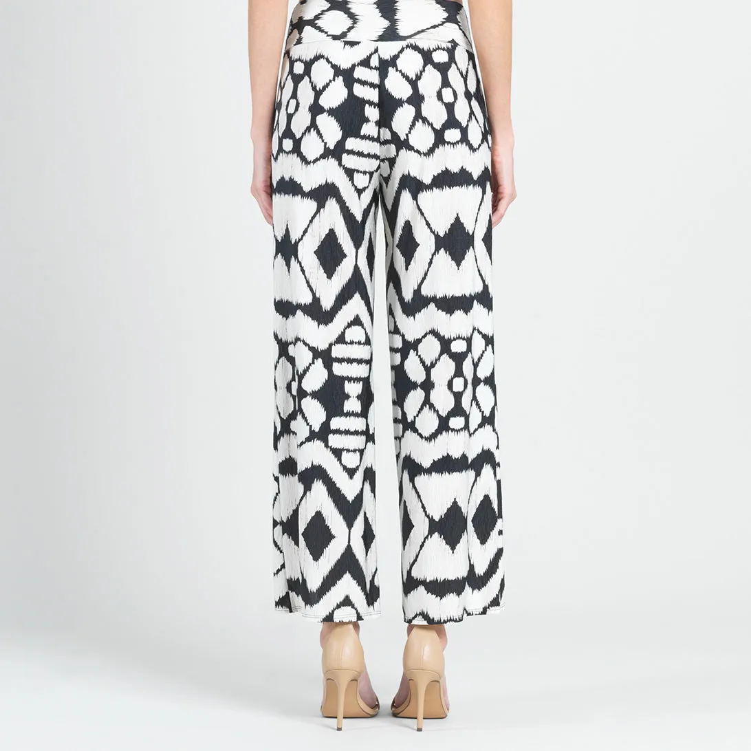 Crinkle Pleat Knit - Front Slit Ankle Petal Pant - Aztec - Final Sale!