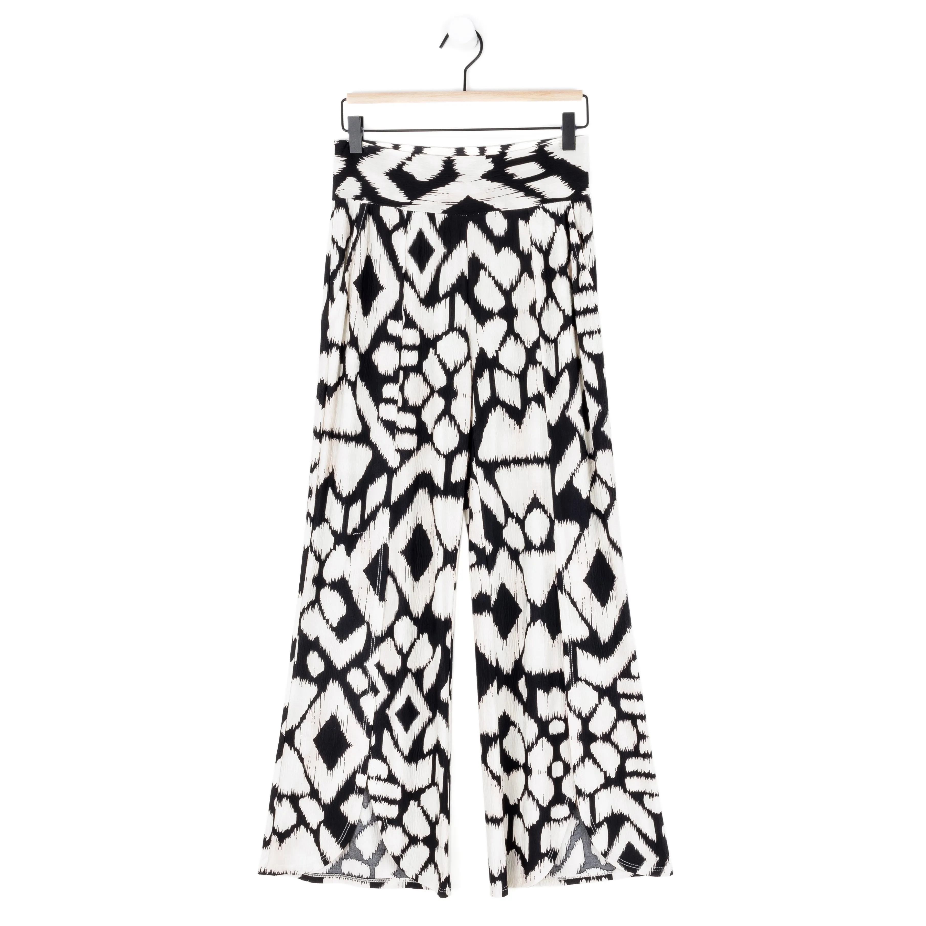 Crinkle Pleat Knit - Front Slit Ankle Petal Pant - Aztec - Final Sale!