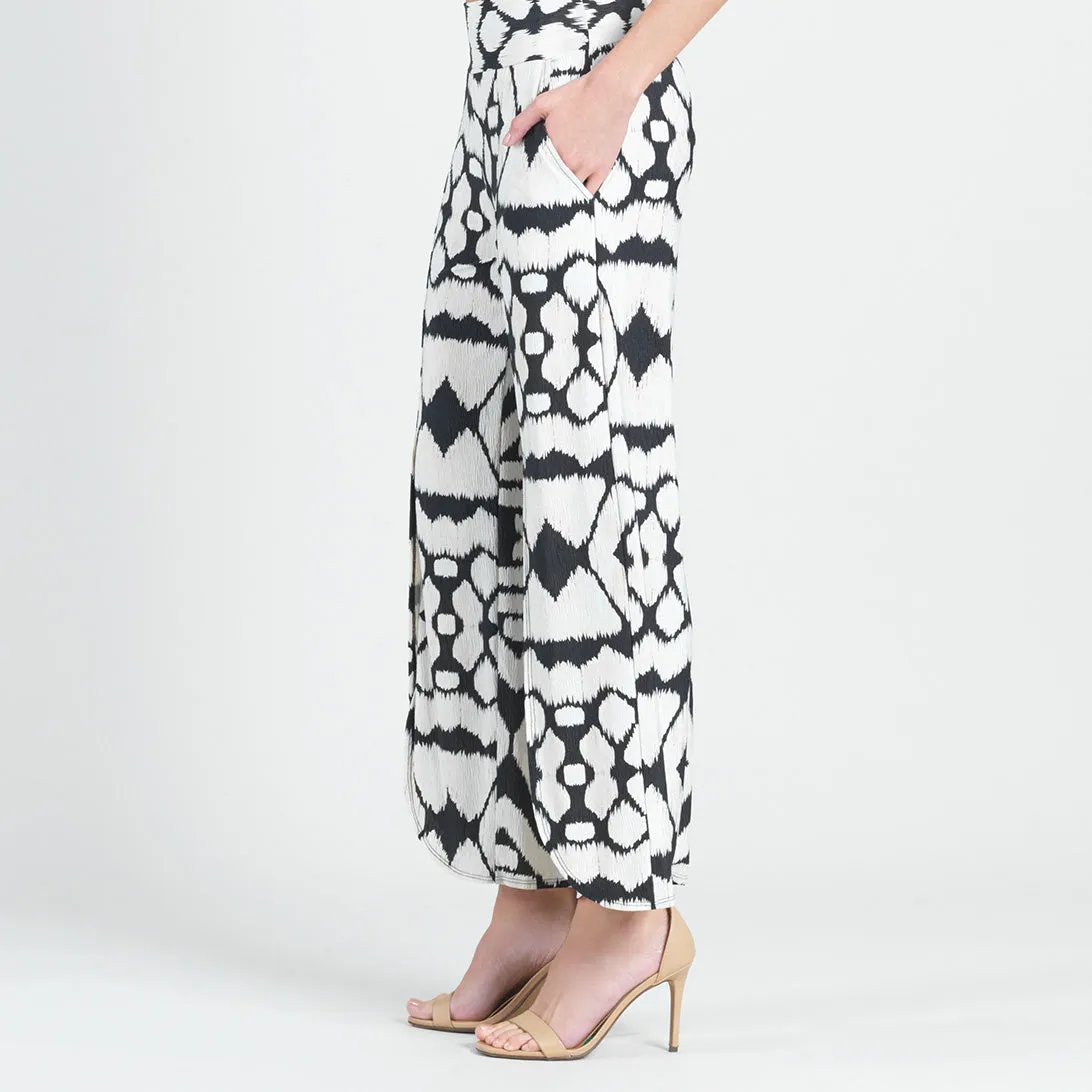 Crinkle Pleat Knit - Front Slit Ankle Petal Pant - Aztec - Final Sale!