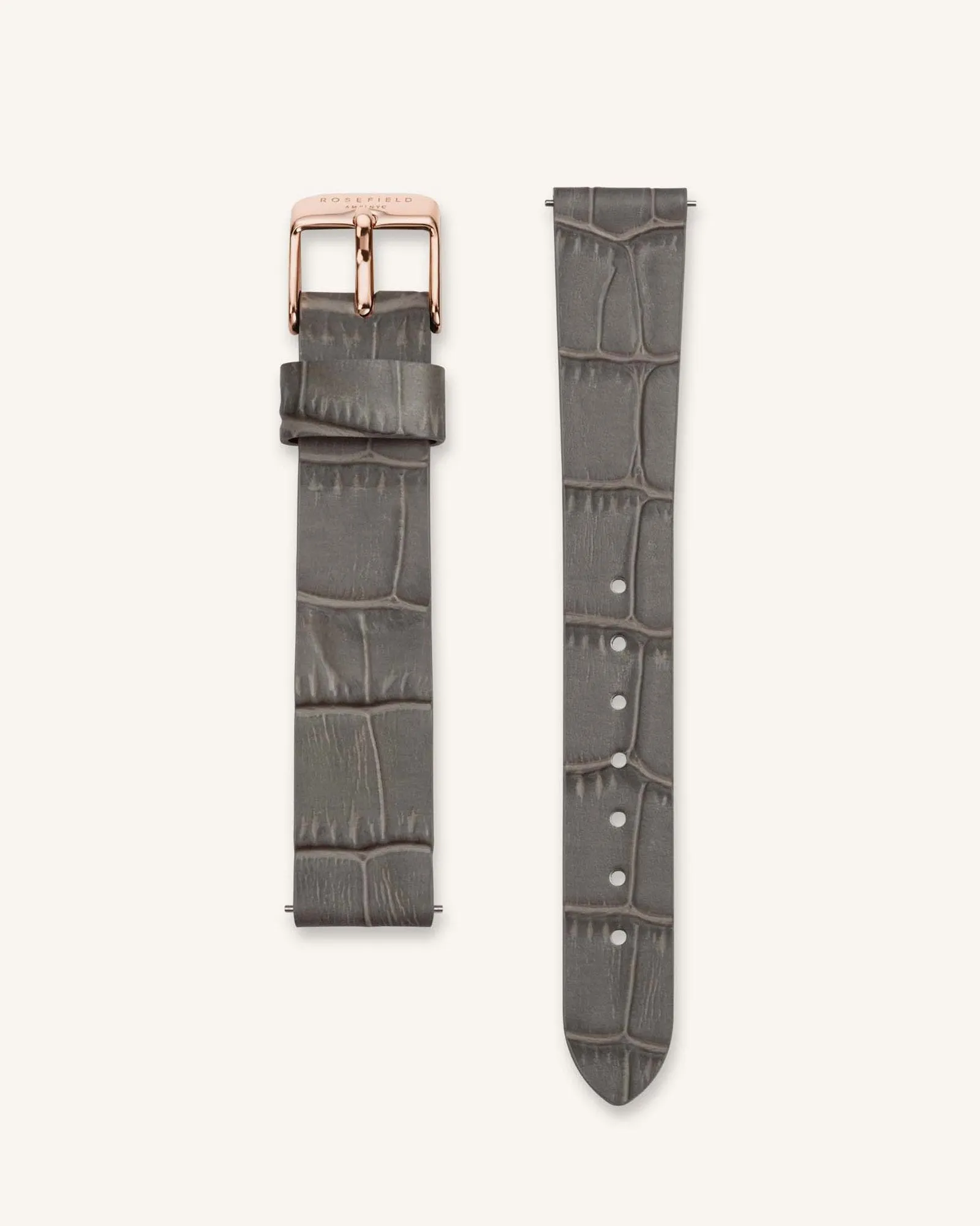 Croco Grey Rose Gold Strap