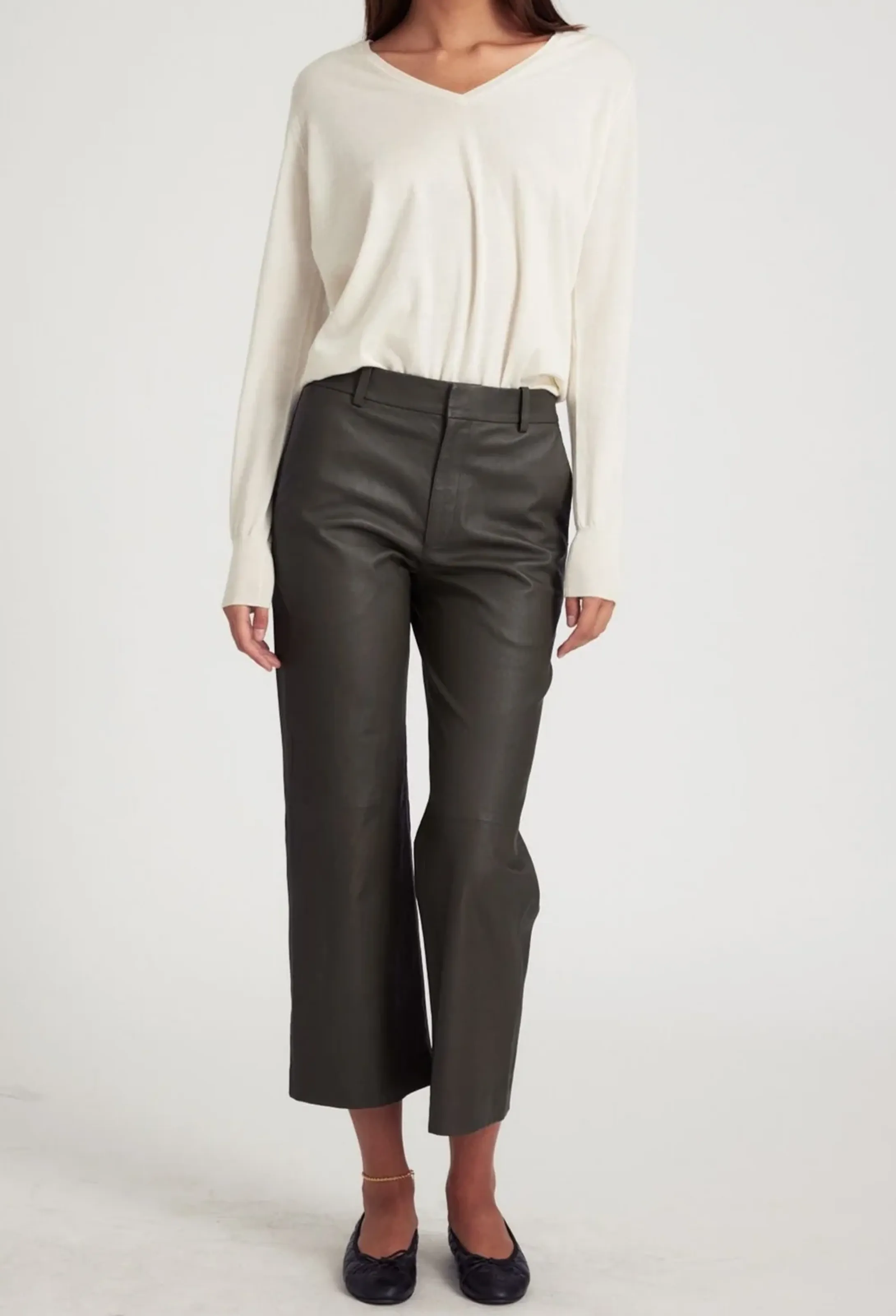 Cropped Baggy Lowrise Trousers