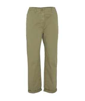 Cropped Chino Trousers - Green