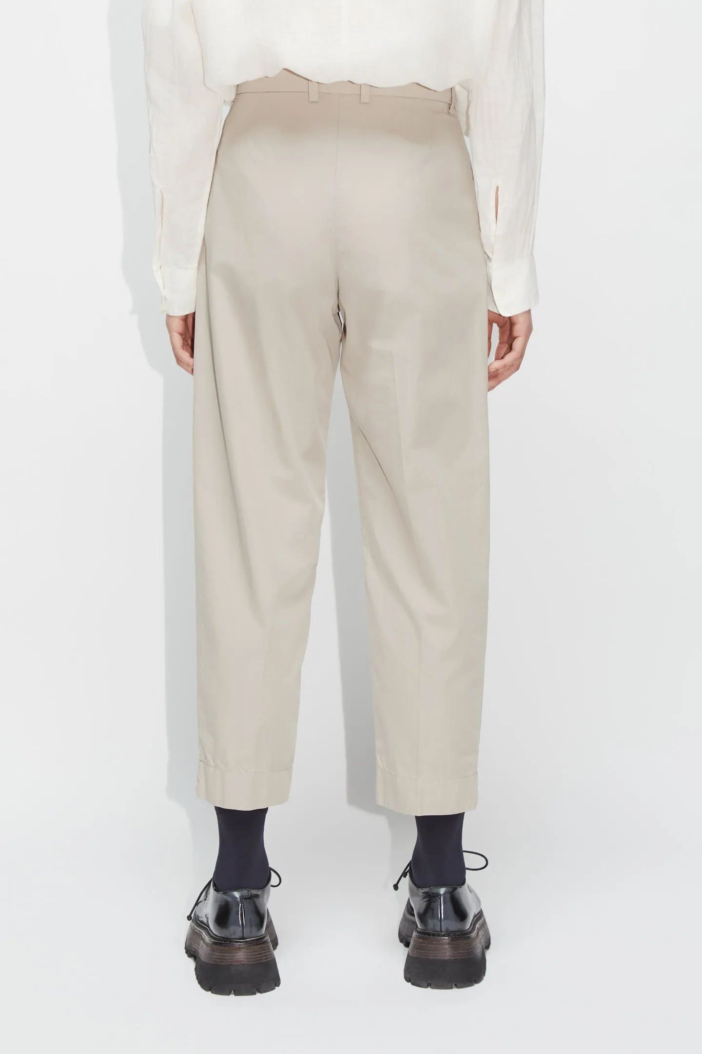 Cropped High Waist Trousers