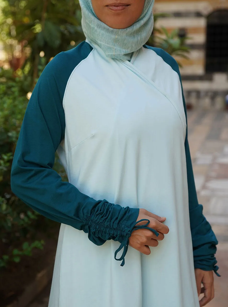 Crossover Gathered Sleeves Tunic