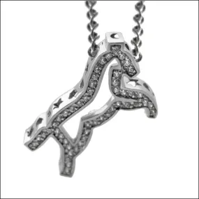 Cubic Zirconia Cz Charm .50 TCW Horse Pendant