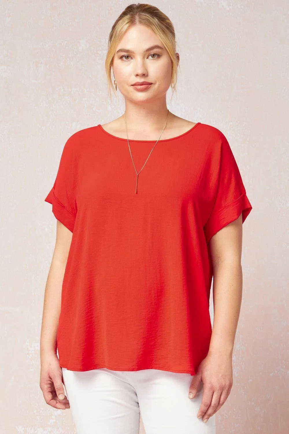 Cuff Sleeved Top in Plus