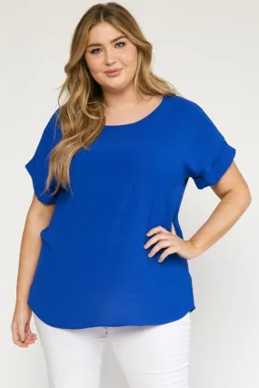 Cuff Sleeved Top in Plus