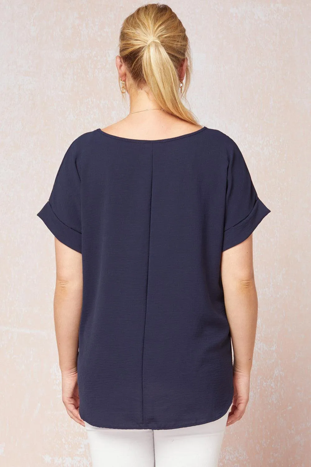 Cuff Sleeved Top in Plus