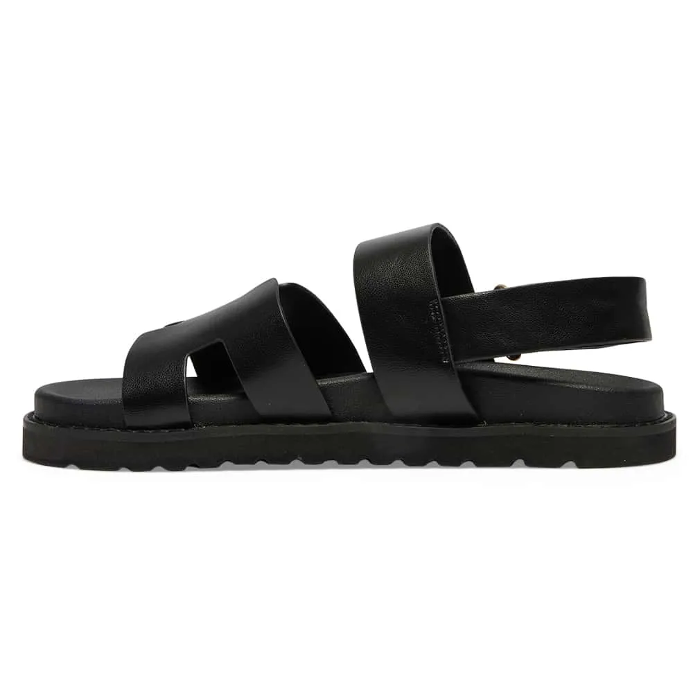 Daisy Sandal in Black Smooth