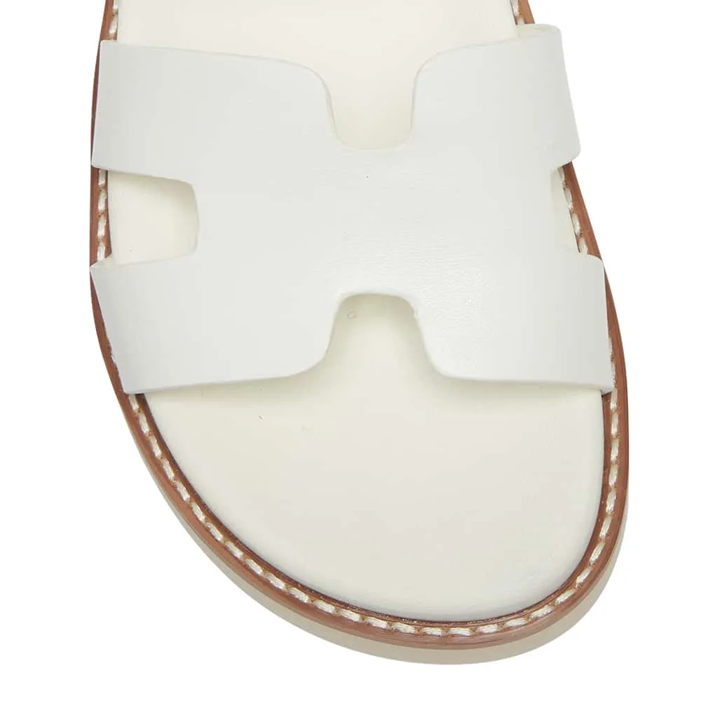 Daisy Sandal in White Smooth