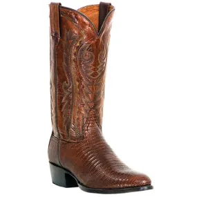 Dan Post Mens Cowboy Boots Antique Teju Tan Lizard Skin With R Toe