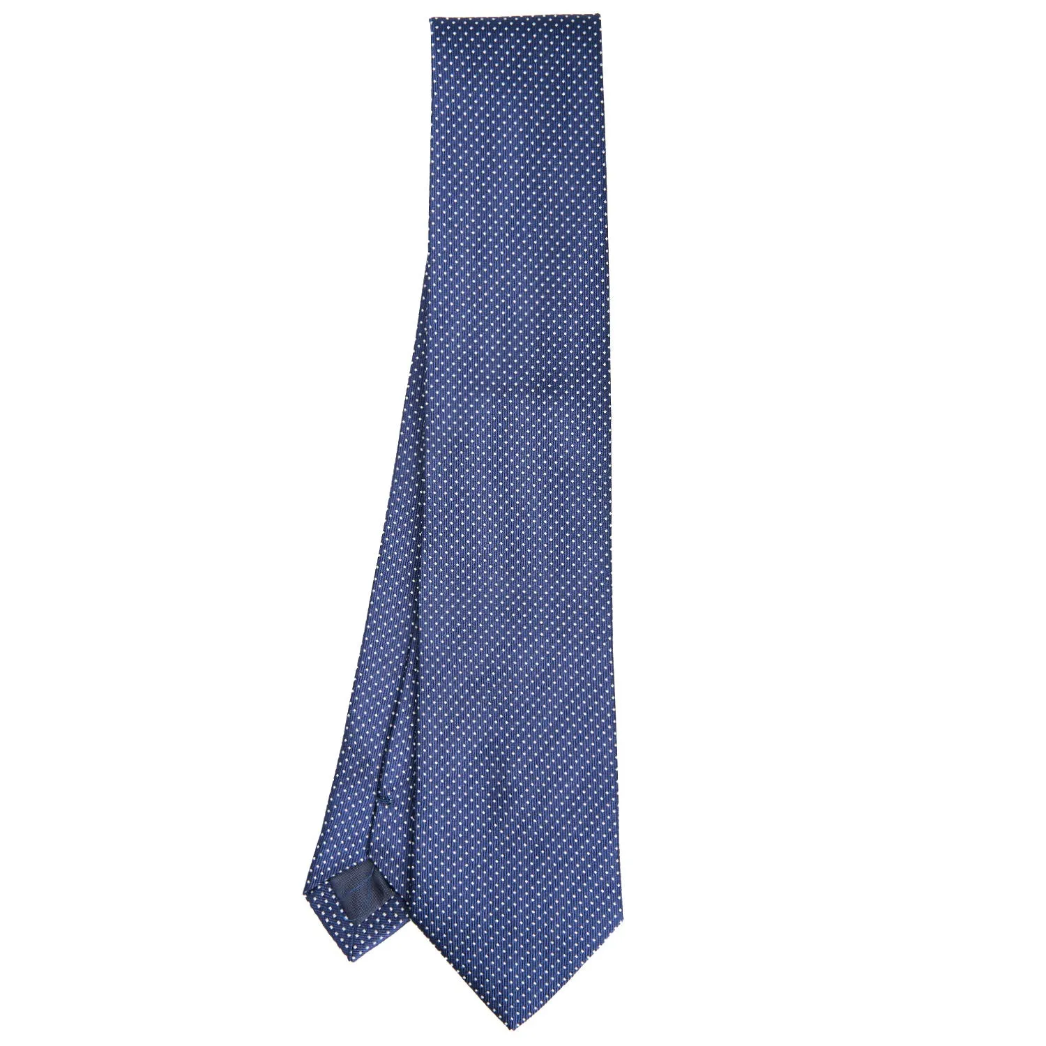 DARK BLUE CEREMONIAL JACQUARD SILK TIE