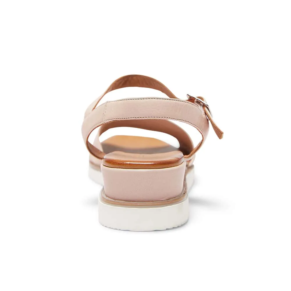 Dawn Heel in Blush Leather