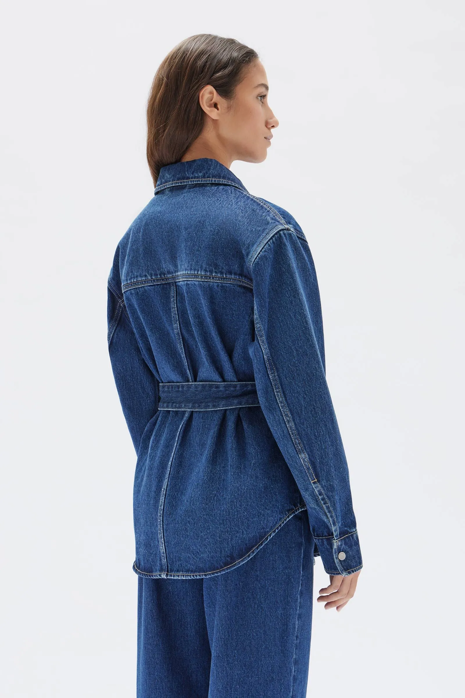 Denim Belted Jacket