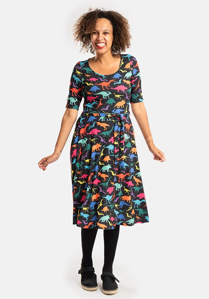 Dia Dinosaur Print Swing Dress