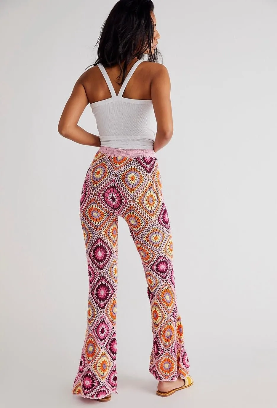 DIAMOND CROCHET FLARE PANTS X FREE PEOPLE