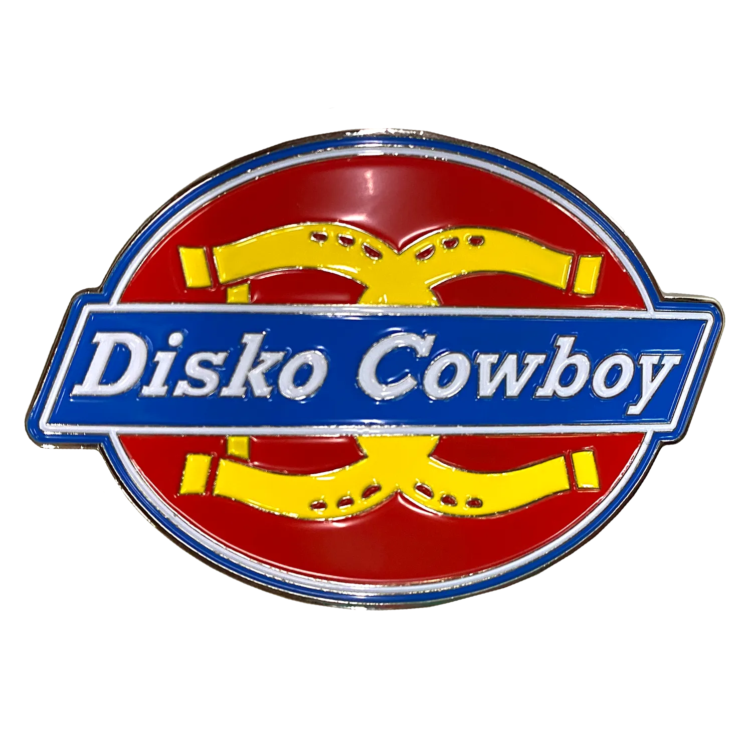 Disko Cowboy Enamel Belt Buckle