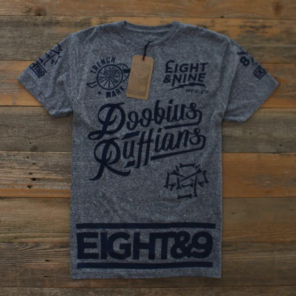 Doobious Ruffians Jersey Tee Navy Snow