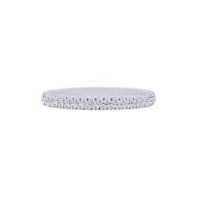 Double-row Shared-prong 0.50 Carat Diamond Eternity Wedding Band