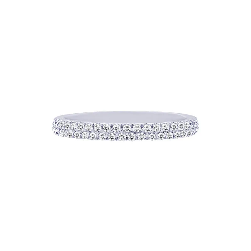 Double-row Shared-prong 0.50 Carat Diamond Eternity Wedding Band