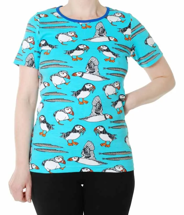 DUNS Short Sleeved T-shirt Adult - Puffin Blue Atoll