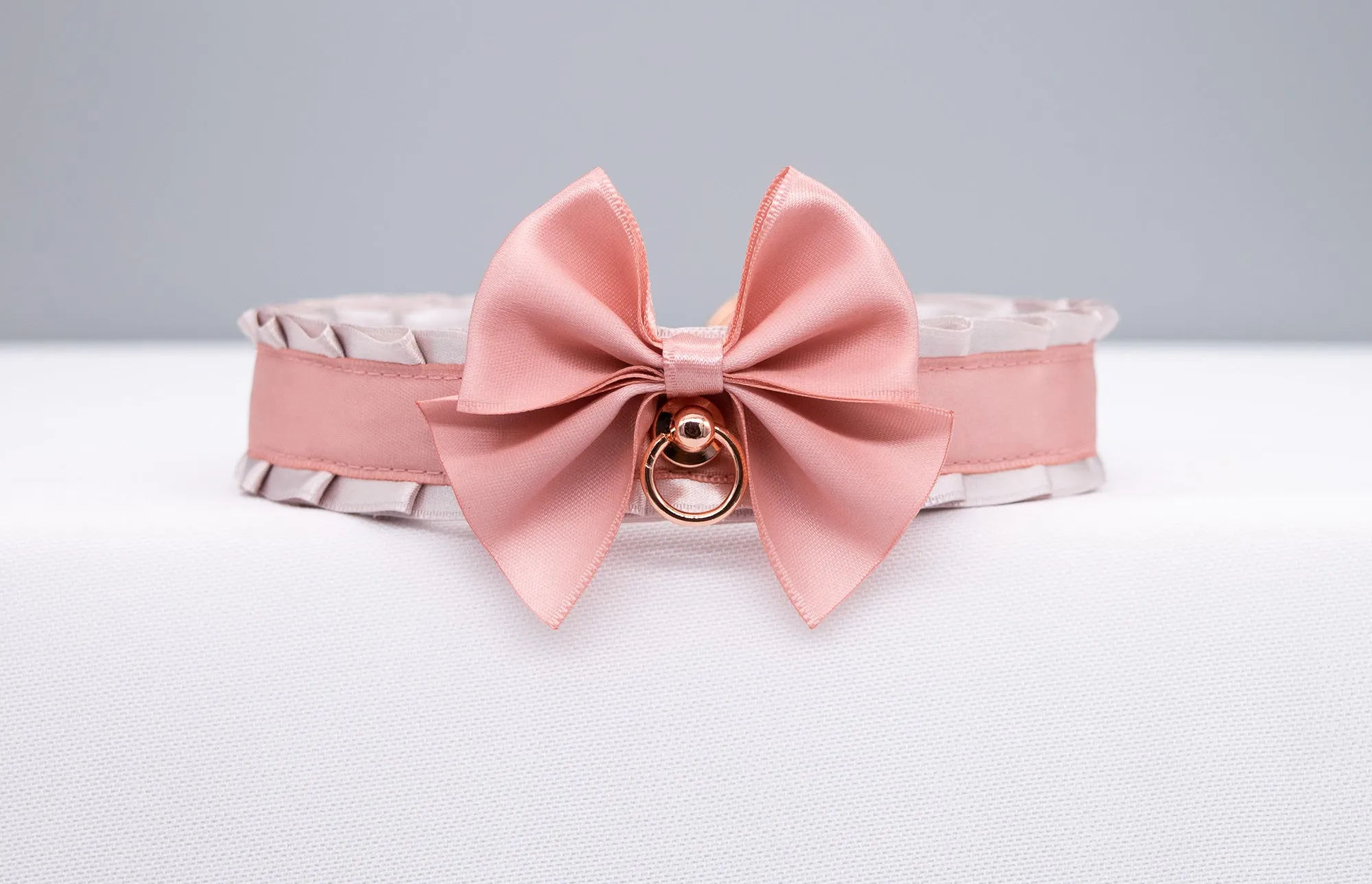 Dusty Lilac and Mauve Rose Gold Collar and Leash Set